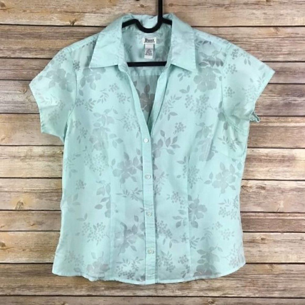 G.H. Bass & Co. Button Down Shirt Green Size Med